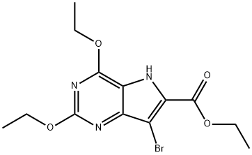 Ethyl 7-Bromo-2,4-diethoxy-5H-pyrrolo[3,2-d]pyrimidine-6-carboxylate Structure