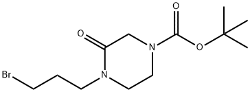 4-Boc-1-(3-bromopropyl)-2-piperazinone Struktur