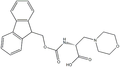 (R)-2-((((9H-fluoren-9-yl)methoxy)carbonyl)amino)-3-morpholinopropanoic acid, 2044710-70-3, 结构式