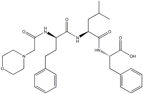 (S)-2-((S)-4-Methyl-2-((R)-2-(2-morpholinoacetamido)-4-phenylbutanamido)pentanamido)-3-phenylpropanoic acid Structure
