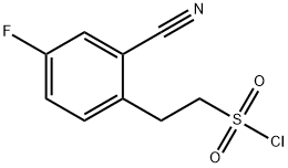 2-(2-氰基-4-氟苯基)乙基磺酰氯, 2050017-07-5, 结构式