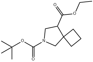 6-Azaspiro[3.4]octane-6,8-dicarboxylic acid, 6-(1,1-dimethylethyl) 8-ethyl ester Structure