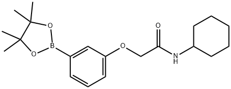 N-环己基-2-(3-(4,4,5,5-四甲基-1,3,2-二氧硼杂环戊烷-2-基)苯氧基)乙酰胺,2057448-81-2,结构式