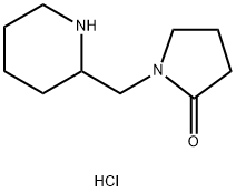 1-[(哌啶-2-基)甲基]吡咯烷-2-酮二盐酸 结构式
