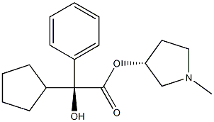 (S)-1-methylpyrrolidin-3-yl (R)-2-cyclopentyl-2-hydroxy-2-phenylacetate Structure