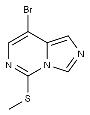 8-溴-5-(甲硫基)咪唑并[1,5-C]嘧啶,2083628-75-3,结构式