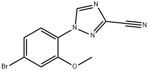 1-(4-bromo-2-methoxyphenyl)-1H-1,2,4-triazole-3-carbonitrile 结构式