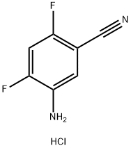 5-氨基-2,4-二氟苯甲腈盐酸,2089258-01-3,结构式