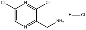 (3,5-二氯吡嗪-2-基)甲胺盐酸盐 结构式