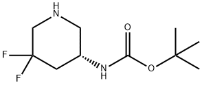 tert-butyl (R)-(5,5-difluoropiperidin-3-yl)carbamate Structure