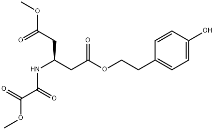 1-(4-hydroxyphenethyl) 5-methyl (S)-3-(2-methoxy-2-oxoacetamido)pentanedioate, 2089671-80-5, 结构式