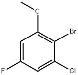 2-Chloro-4-fluoro-6-methyl-1-bromobenzene Struktur