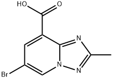 6-bromo-2-methyl-[1,2,4]triazolo[1,5-a]pyridine-8-carboxylic acid Struktur