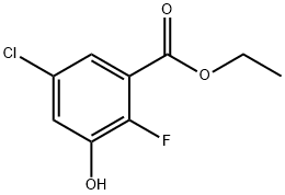 ethyl 5-chloro-2-fluoro-3-hydroxybenzoate Struktur