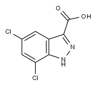 5,7-dichloro-1H-indazole-3-carboxylic acid Structure