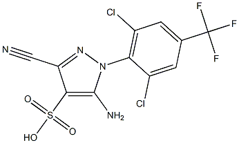 1H-Pyrazole-4-sulfonicacid,5-amino-3-cyano-1-[2,6-dichloro-4-(trifluoromethyl)phenyl]- Structure
