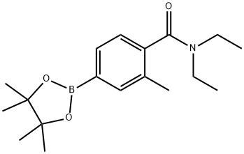 3-甲基-4-(二甲氨基甲酰基)苯硼酸频哪醇酯 结构式