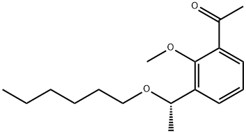Ethanone, 1-[3-[(1S)-1-(hexyloxy)ethyl]-2-methoxyphenyl]- Structure