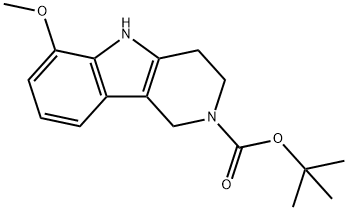 tert-Butyl 6-methoxy-3,4-dihydro-1H-pyrido[4,3-b]indole-2(5H)-carboxylate Struktur