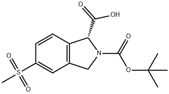 (R)-2-(TERT-BUTOXYCARBONYL)-5-(METHYLSULFONYL)ISOINDOLINE-1-CARBOXYLIC ACID 结构式