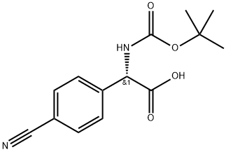 (S)-2-((tert-butoxycarbonyl)amino)-2-(4-cyanophenyl)acetic acid Structure