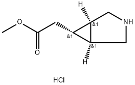 2-（（1R，5S，6s）-3-氮杂双环[3.1.0]己基-6-基）乙酸甲酯盐酸盐,2102502-56-5,结构式
