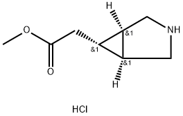 methyl 2-((1R,5S,6s)-3-azabicyclo[3.1.0]hexan-6-yl)acetate hydrochloride Structure