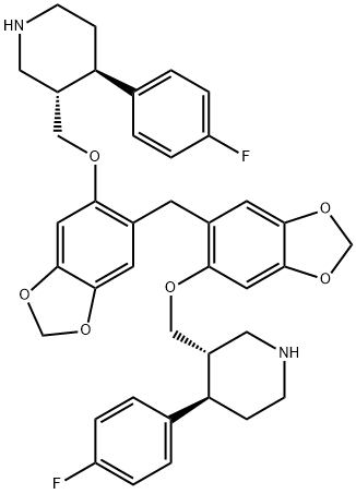 bis(6-(((3S,4R)-4-(4-fluorophenyl)piperidin-3-yl)methoxy)benzo[d][1,3]dioxol-5-yl)methane