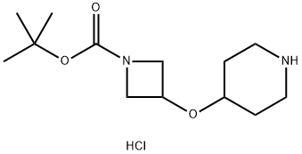 tert-butyl 3-(piperidin-4-yloxy)azetidine-1-carboxylate hydrochloride 结构式