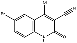 6-溴-4-羟基-2-氧代-1,2-二氢喹啉-3-腈, 213011-46-2, 结构式