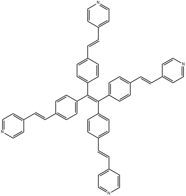 Tetrakis(4-pyridylvinylphenyl)ethylene Structure