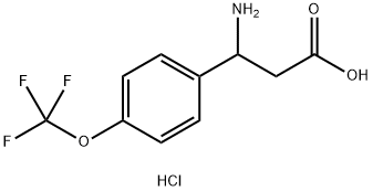 3-AMINO-3-(4-TRIFLUOROMETHOXY-PHENYL)-PROPIONIC ACID HYDROCHLORIDE Struktur