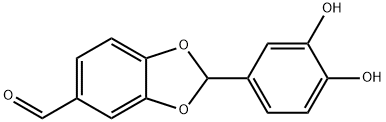 2-(3,4-Dihydroxyphenyl)-1,3-benzodioxole-5-carboxaldehyde Structure