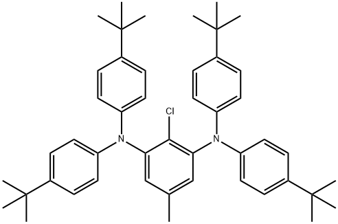 1,3-苯二胺,2-氯-N1,N1,N3,N3-四[4-(1,1-二甲基乙基)苯基] -5-甲基-, 2144770-82-9, 结构式