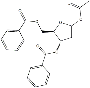 1-O-Acetyl-3,5-di-O-benzoyl-2-deoxy-D-ribofuranose Structure