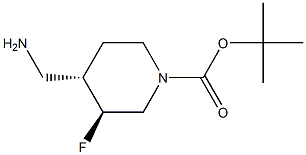 (3S,4S)-4-(氨基甲基)-3-氟哌啶-1-羧酸叔丁酯, 2165882-90-4, 结构式