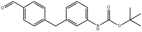 Carbamic acid, N-[3-[(4-formylphenyl)methyl]phenyl]-, 1,1-dimethylethyl ester Structure
