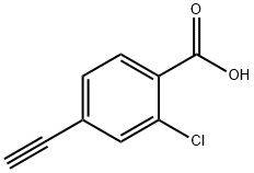 2-クロロ-4-エチニル安息香酸 化学構造式