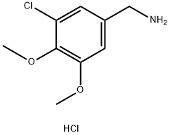 (3-氯-4,5-二甲氧苯基)甲胺盐酸 结构式