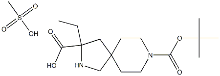 8-Tert-Butyl3-Ethyl2,8-Diazaspiro[4.5]Decane-3,8-Dicarboxylate Mesylate* Structure