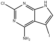 2-chloro-5-iodo-7H-pyrrolo[2,3-d]pyrimidin-4-amine* Struktur
