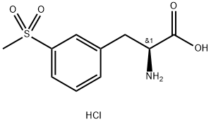 (S)-2-Amino-3-(3-methanesulfonyl-phenyl)-propionic acid hydrochloride Structure