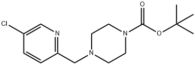 tert-butyl4-((5-chloropyridin-2-yl)methyl)piperazine-1-carboxylate* Structure