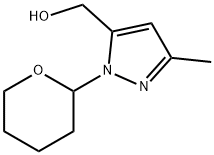 (3-methyl-1-(tetrahydro-2H-pyran-2-yl)-1H-pyrazol-5-yl)methanol* Structure