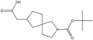 2-(2-(tert-butoxycarbonyl)-2-azaspiro[4.4]nonan-7-yl)acetic acid 结构式
