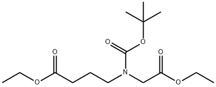 ethyl 4-((tert-butoxycarbonyl)(2-ethoxy-2-oxoethyl)amino)butanoate* Structure
