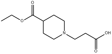 1-Piperidinepropanoic acid, 4-(ethoxycarbonyl)- Struktur