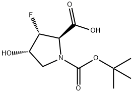 (2R,3R,4S)-1-BOC-3-氟-4-羟基吡咯烷-2-甲酸,2211115-91-0,结构式