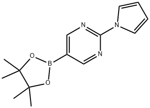 2-(1H-Pyrrol-1-yl)pyrimidine-5-boronic acid pinacol ester|2-(1H-Pyrrol-1-yl)-5-(4,4,5,5-tetramethyl-1,3,2-dioxaborolan-2-yl)pyrimidine