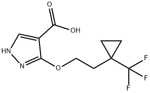 2220206-34-6 3-[2-[1-(TRIFLUOROMETHYL)CYCLOPROPYL]ETHOXY]-1HPYRAZOLE-4-CARBOXYLIC ACID